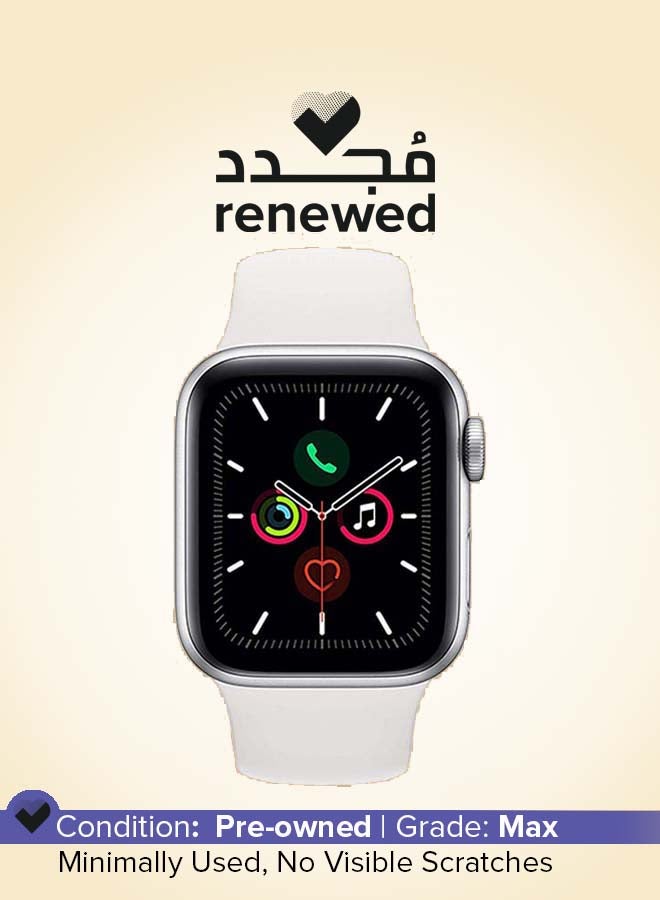 Apple Renewed - Watch Series 5-40mm GPS + Cellular Silver Aluminium Case With White Sport Band  - Image 1