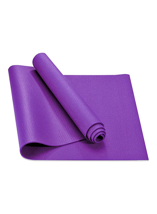 H Pro Yoga Mat with Carrying Strap, Anti-Slip Double Layer Eco Friendly Home/Gym Workout Fitness Exercise Sports Mattress | 3MM - Purple ‎17.3 x 6.1 x 0.3cm - Image 1