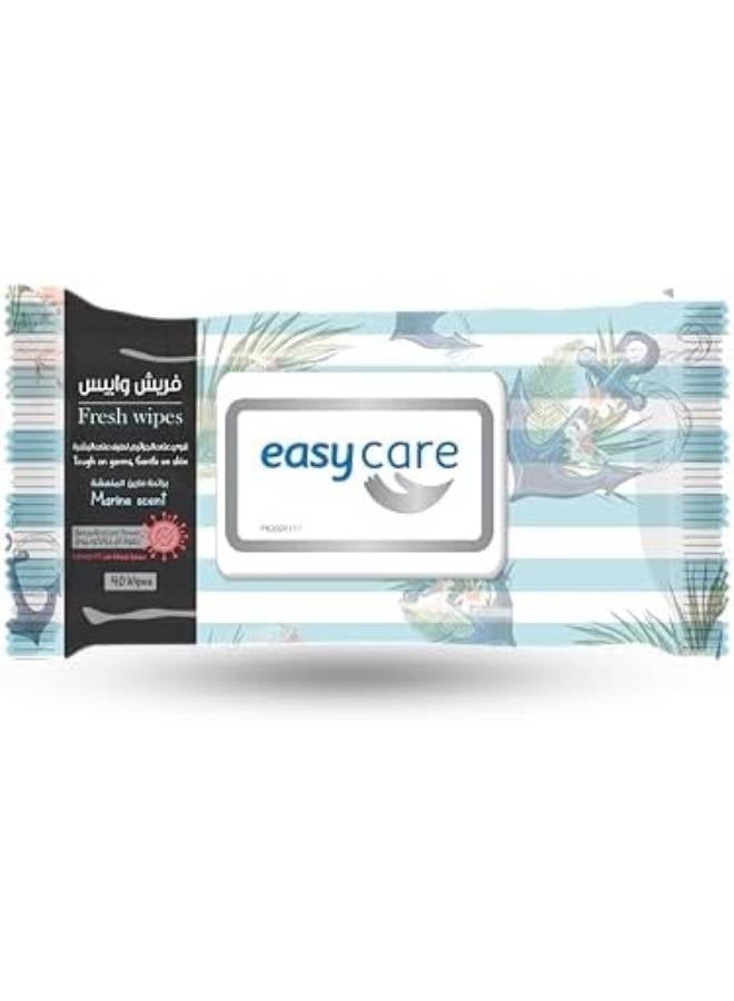 EASY Care Fresh Wipes 40 Pcs Marine Multicolour 