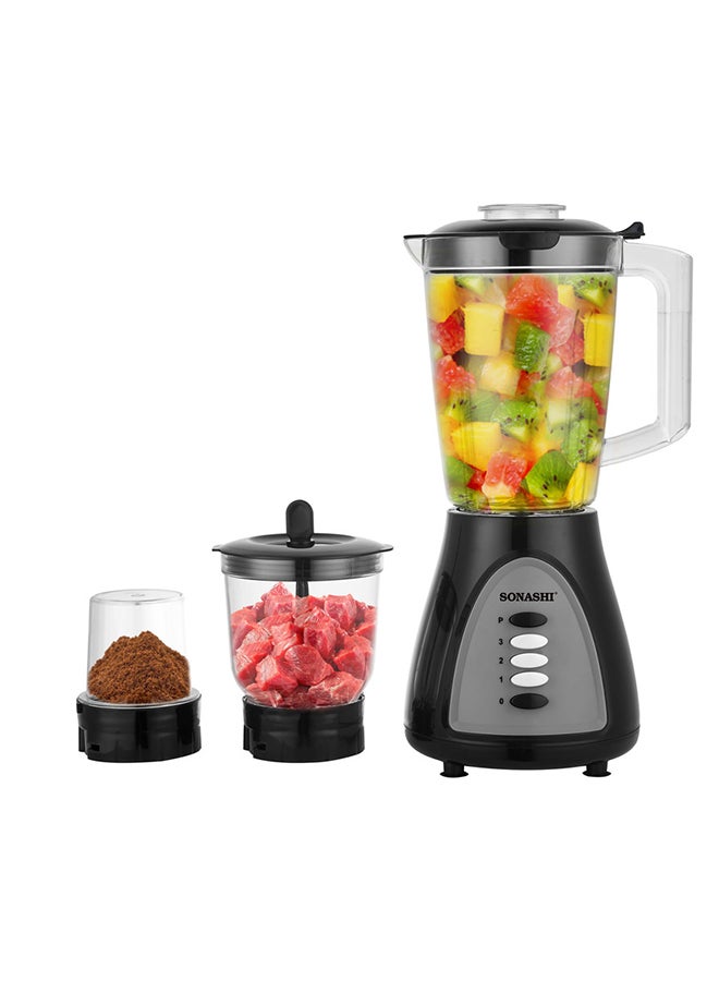 سوناشي - خلاط 3 في 1 مزود بوعاء غير قابل للكسر 2 kg 500 W SB-160N أسود - Image 1