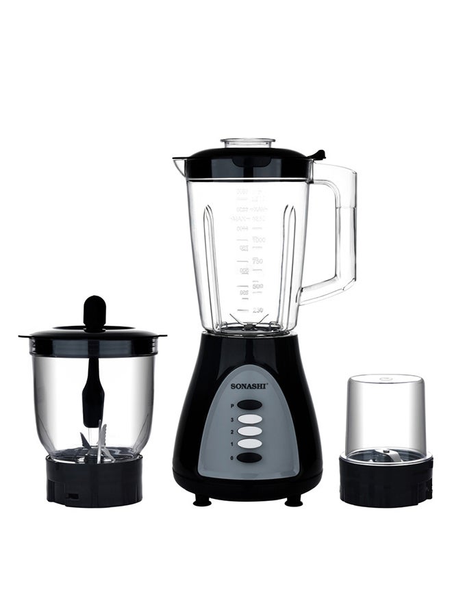 سوناشي - خلاط 3 في 1 مزود بوعاء غير قابل للكسر 2 kg 500 W SB-160N أسود - Image 1