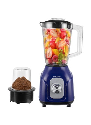 2 in 1 Blender – Powerful Motor with 2 Speed Setting and Pulse | Transparent and Unbreakable Jars with Stainless Steel Blade | Perfect for making Smoothies, Milkshakes, Grinding Beans, Coconut, etc 1.5 L 500 W SB-161N Blue - pnsku/N52226722A/45/_/1717747419/890ca821-2f2f-4c0c-a64a-f35038433c41