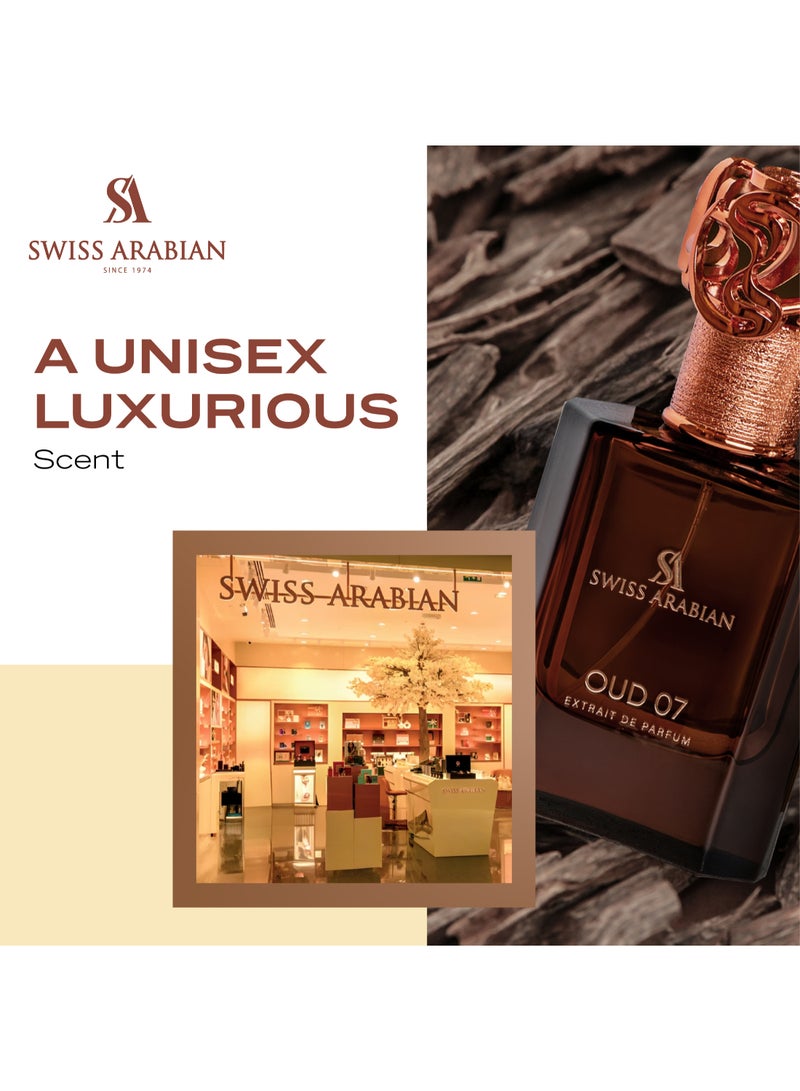 Oud 07 Extrait De Parfum Premium Quality Perfume, Unisex Fragrance, Oud, Gourmand, Luxurious Blend Perfume For Women And Men 50.0ml