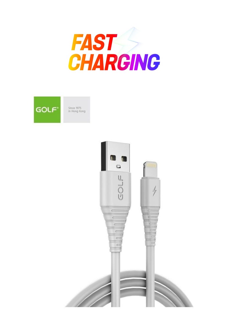 Golf Original GC-64I Lightning USB Fast Charging Cable White - Image 1