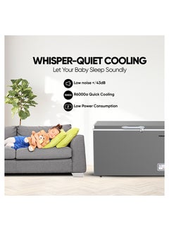 نيكاي مُجمد أفقي بباب واحد 340 L 528 kW NCF340N7S فضي  - Image 3