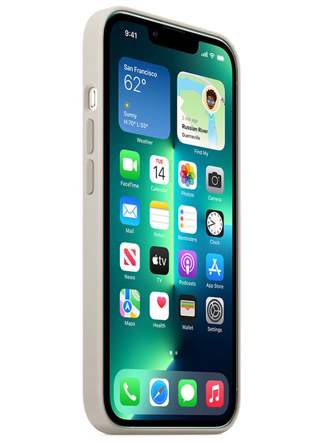 Protective Soft Silicone Case Cover for Apple iPhone 13 Stone