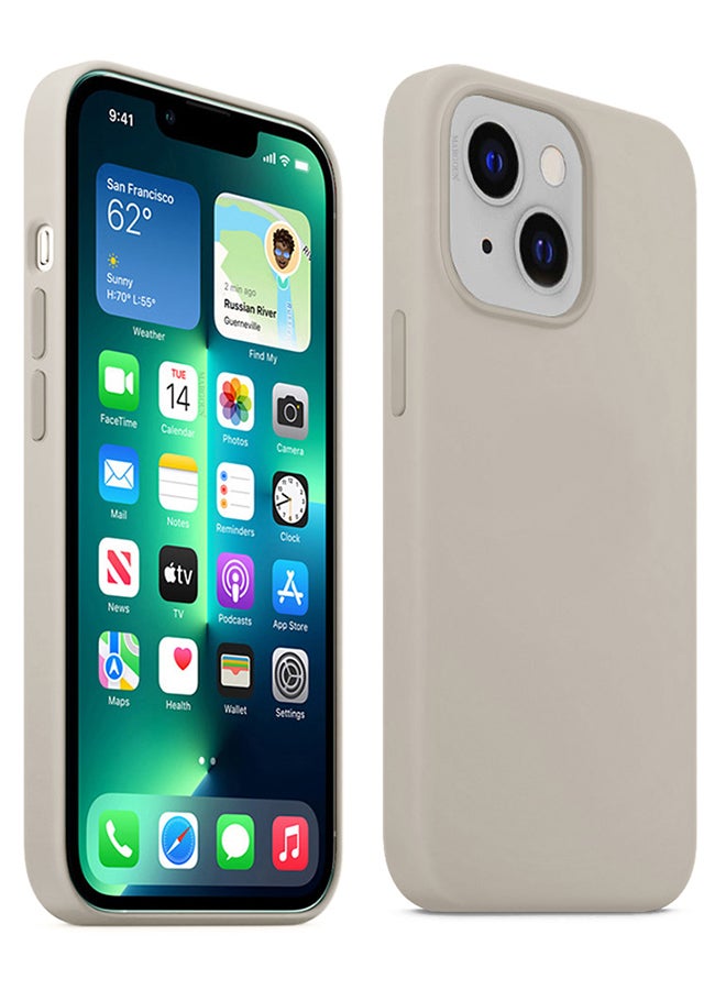 Protective Soft Silicone Case Cover for Apple iPhone 13 Stone