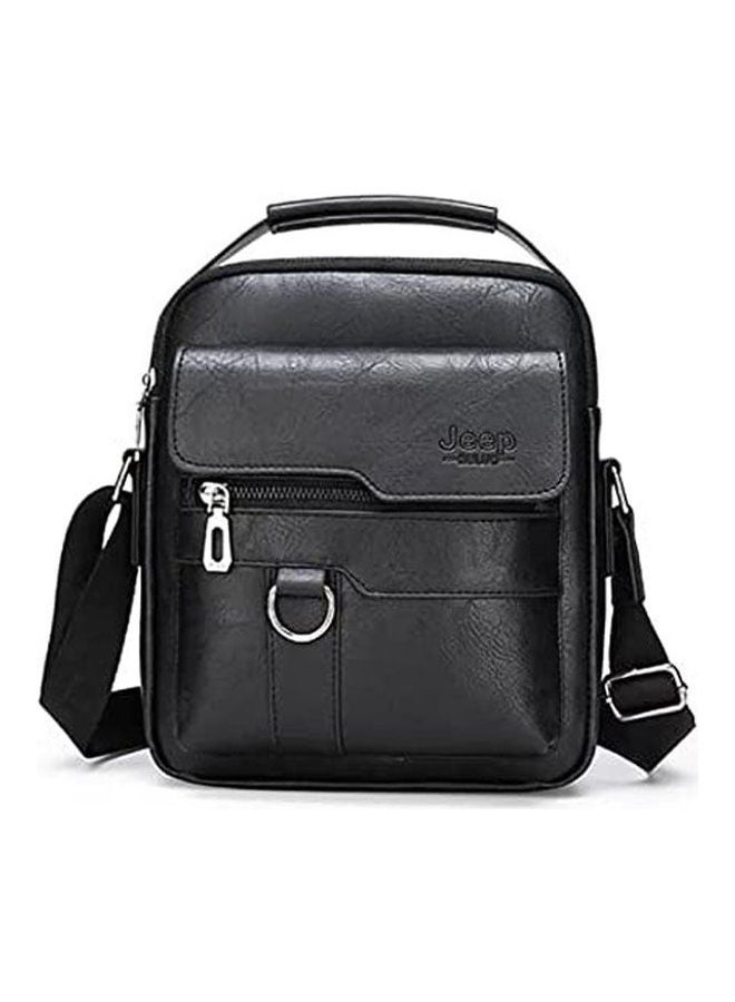 Jeep Buluo Leather Cross Body Bag BLack - Image 1