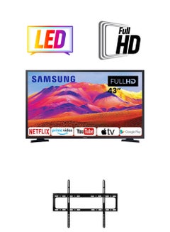 43-Inch Full HD LED TV With Flat Panel Wall Mount Bracket 20x26cm 43T5300 /bundle/Gift Black