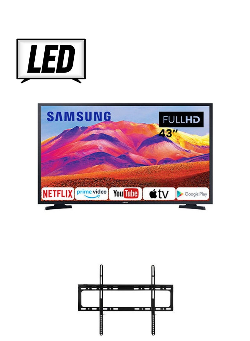 Samsung 43-Inch Full HD LED TV With Flat Panel Wall Mount Bracket 20x26cm 43T5300 /bundle/Gift Black  - Image 1