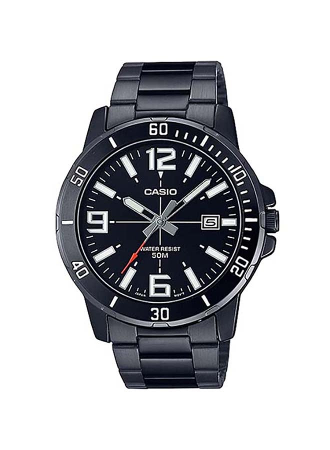 CASIO Men's Stainless Steel Water Resistance Analog Wrist Watch MTP-VD01B-1BVUDF - 45 mm - Black - Image 1