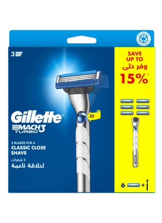 Mach3 Turbo 3D Ball Razor Handle With 6 Blades - view 3