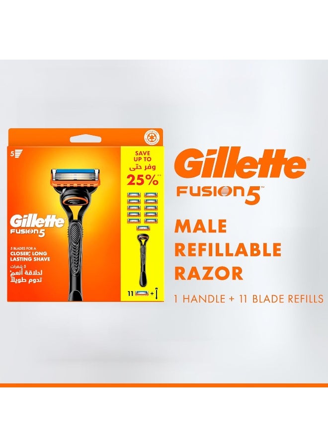 Gillette - Fusion Handle With 11 Blades - Image 1