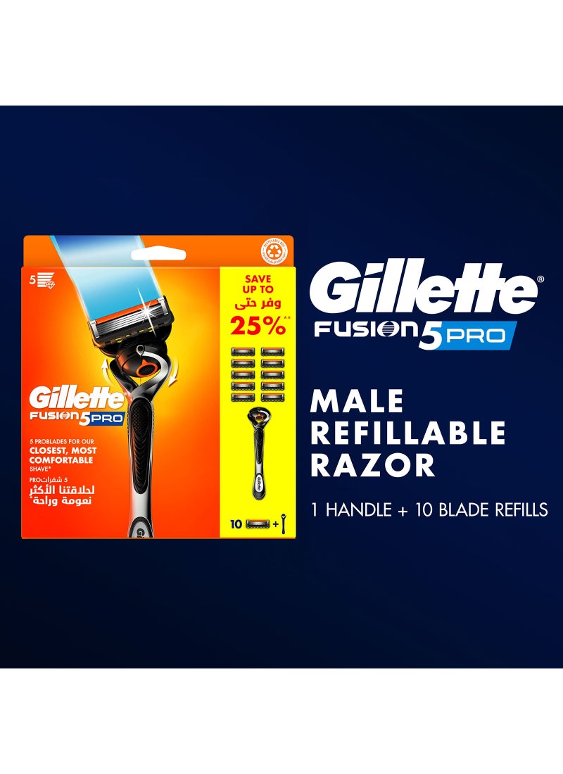 Gillette Pro Glide Handle With 10 Blades  - Image 2