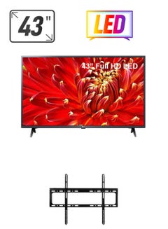43-Inch Full HD LED Smart Tv With Flat Panel Wall Mount Bracket 20x26 cm 43LM6300PVB /bundle/Gift Black