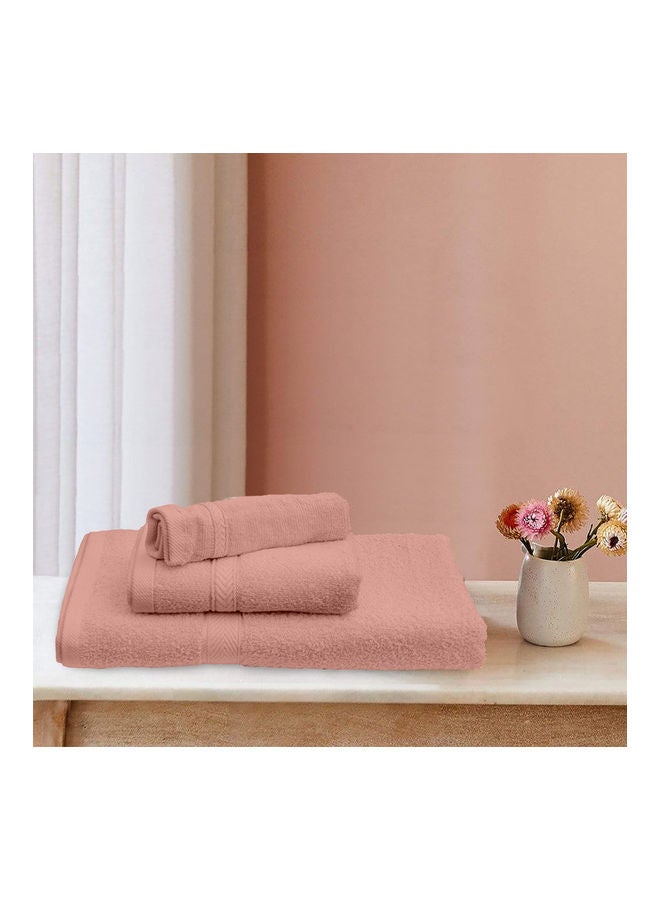 هوتيل لينين كلوب طقم مناشف سريعة الامتصاص مكون من 3 قطع خوخي 70 x 140سم - Image 4