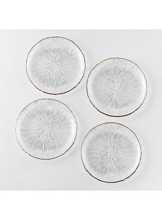 4-Piece Glass Plate Set Round Clear 15.5cm - view 2