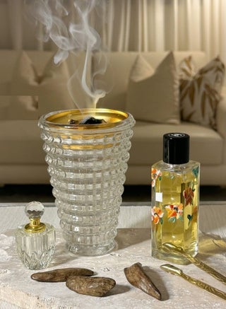 Crystal Finished Madkhan Bakhoor with Incense Burner Clear 15cm Clear 15cm - view 3