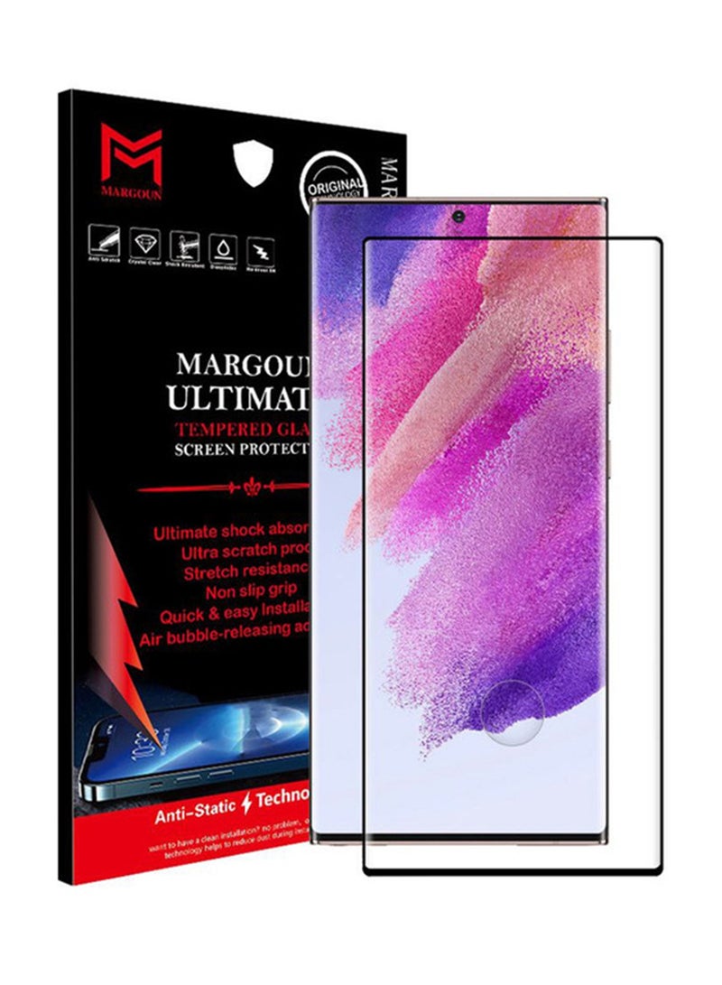 MARGOUN Screen Protector For Samsung Galaxy S22 Ultra 5G Clear/Black  - Image 1