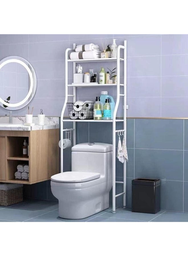 ALMUFARREJ Over Toilet Storage Bathroom Shelving 	 25x160x47 cm White 