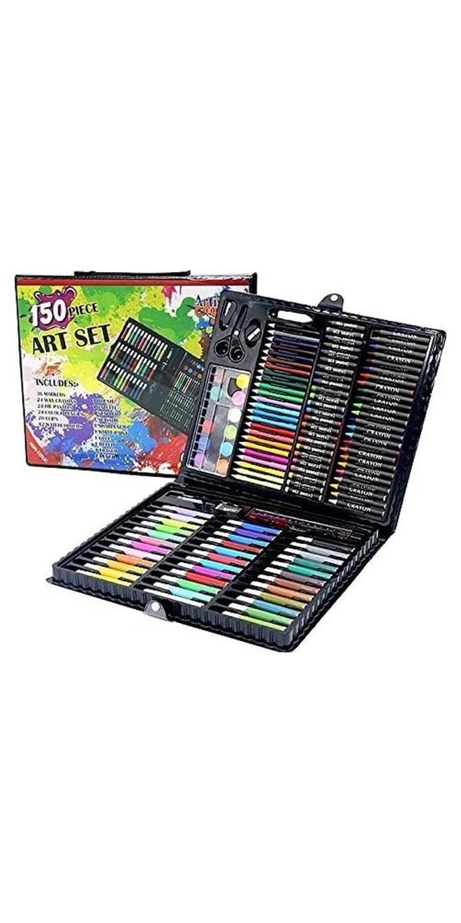 150-Piece Children Watercolour Pens Brush Set Gift Box 12inch
