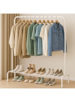 ALMUFARREJ Clothes Organizer And Holder Metal Stand White 110X40X150cm  - Image 1