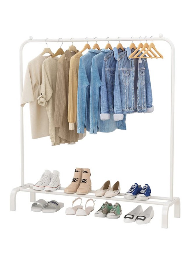 ALMUFARREJ - Clothes Organizer And Holder Metal Stand White 110X40X150cm - Image 1