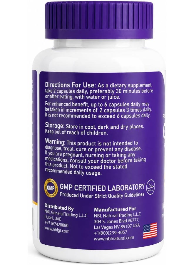 Nbl Natural Advanced Glutathione Complex With Vitamin C Skin Whitening Capsules 60'S