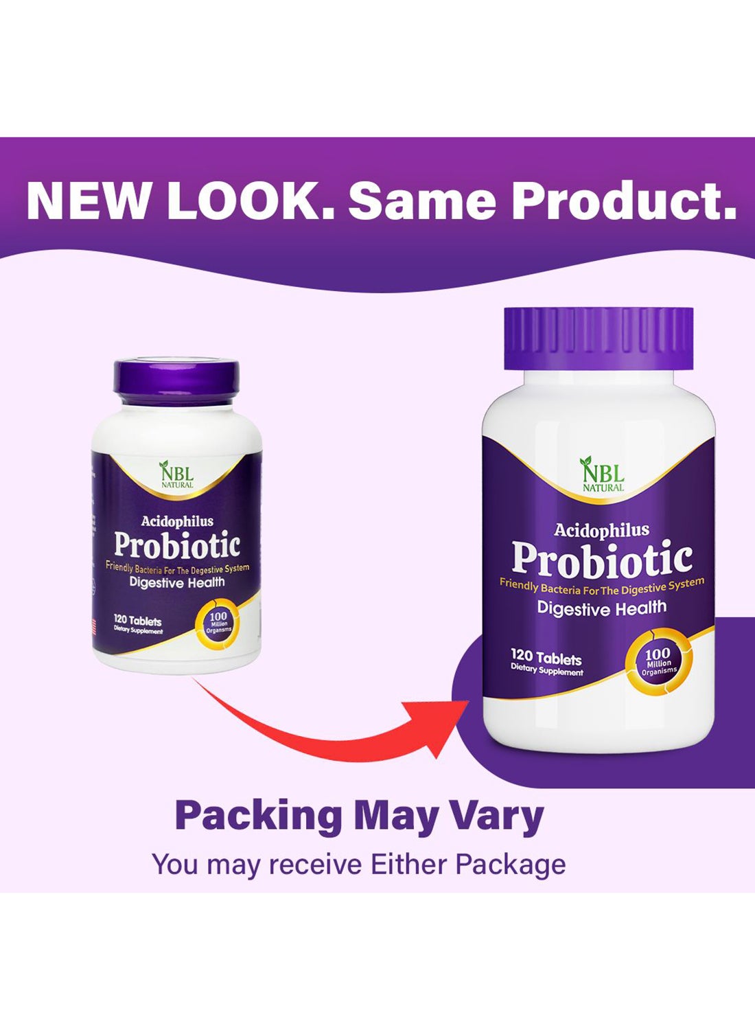 Nbl Natural Probiotics 100 Million Tablets 120'S