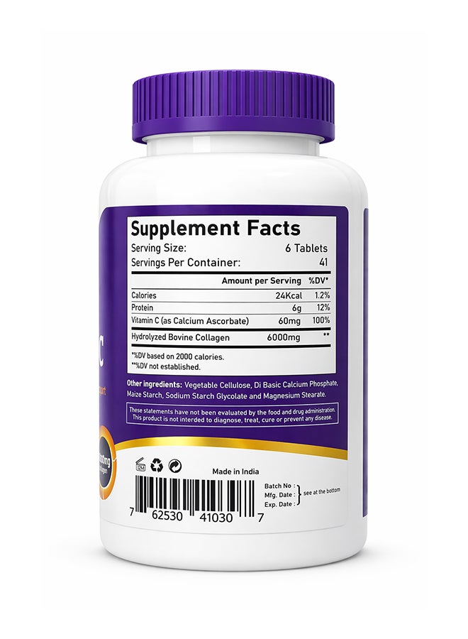 Super Collagen With Vitamin C for Hair, Skin, Nails & Joints – 6000MG - 250 Tablets - view 3