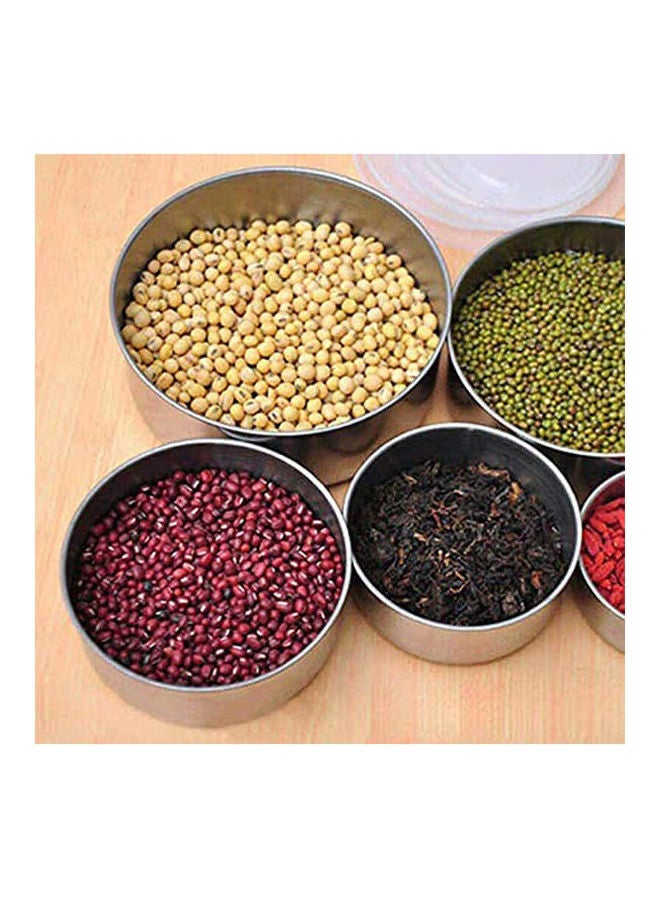 Set Of Stainless Steel Cans 5 Pieces Silver - Image 2