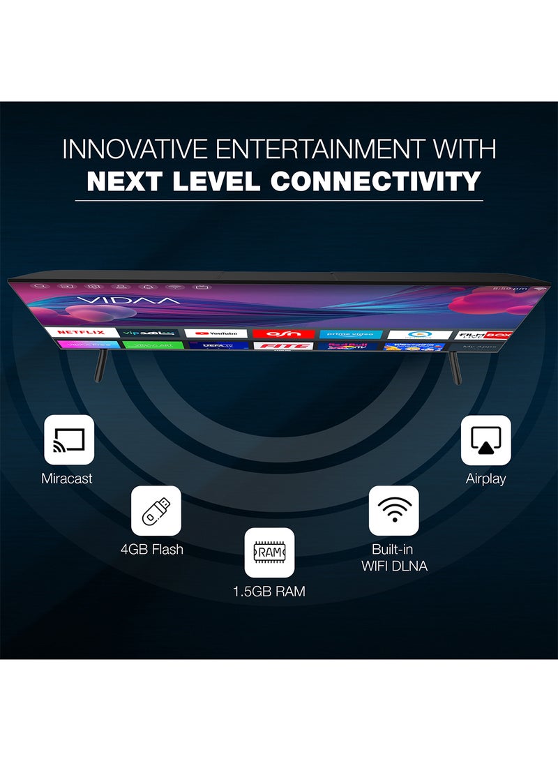 NIKAI - 55 Inch VIDAA OS, 4K Smart TV, UHD Quality, Dolby Vision, Smooth Motion, Quad Core Processor, Game Mode Plus, Official Apps YouTube, Netflix, Shahid UHD55SVDLED1 Black - Image 1