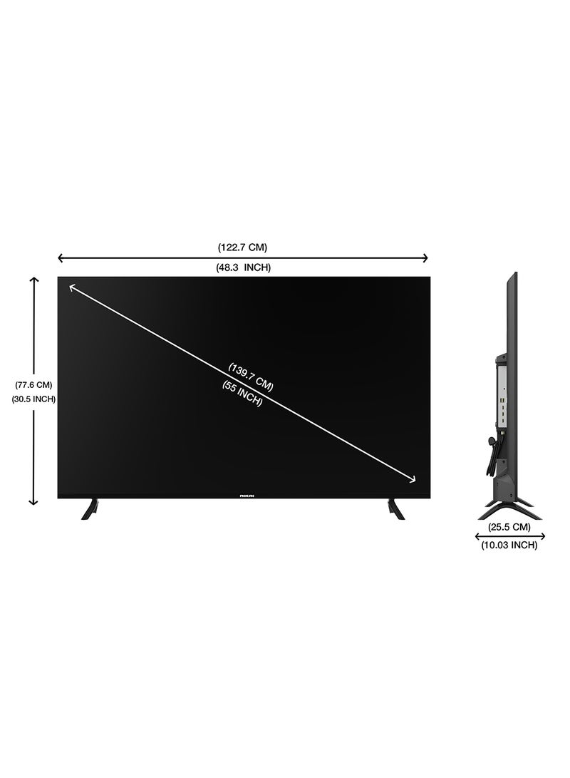 NIKAI - 55 Inch VIDAA OS, 4K Smart TV, UHD Quality, Dolby Vision, Smooth Motion, Quad Core Processor, Game Mode Plus, Official Apps YouTube, Netflix, Shahid UHD55SVDLED1 Black - Image 1