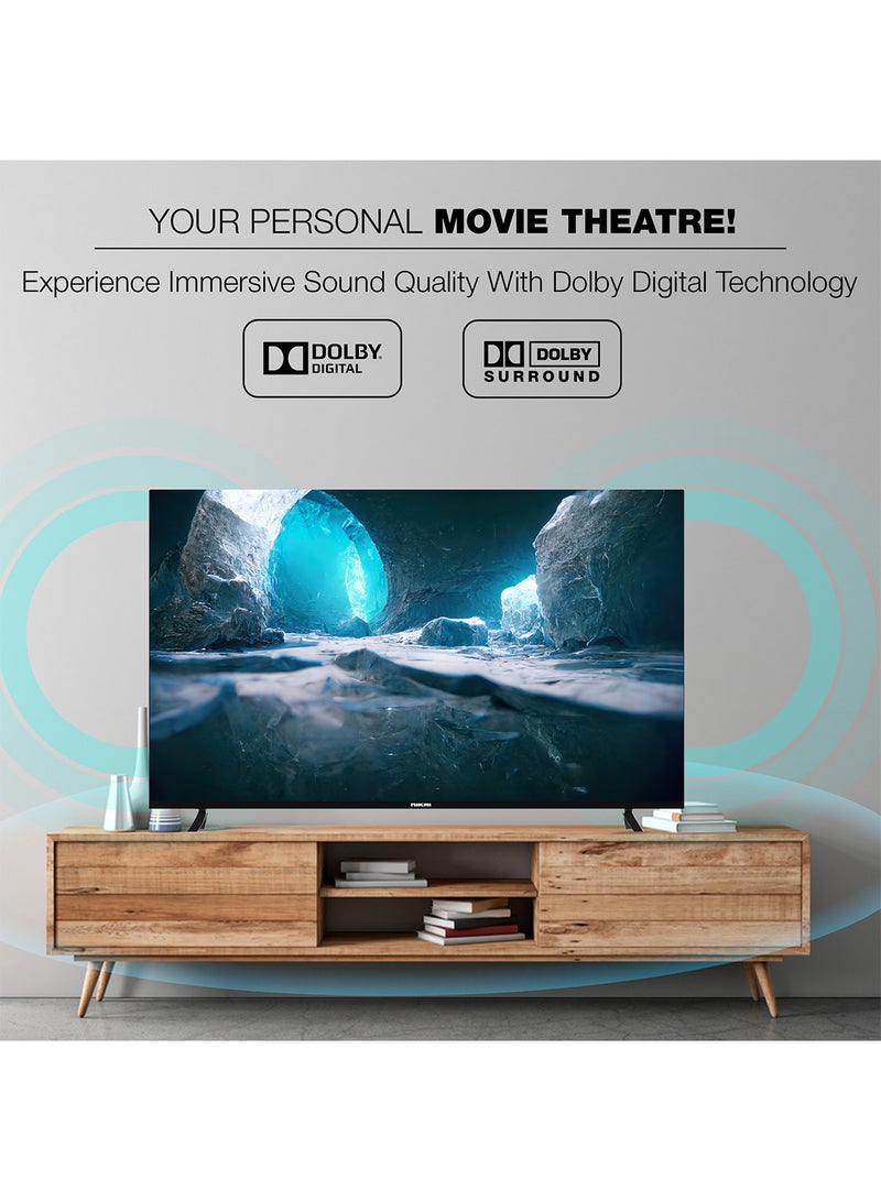 NIKAI - 55 Inch VIDAA OS, 4K Smart TV, UHD Quality, Dolby Vision, Smooth Motion, Quad Core Processor, Game Mode Plus, Official Apps YouTube, Netflix, Shahid UHD55SVDLED1 Black - Image 1