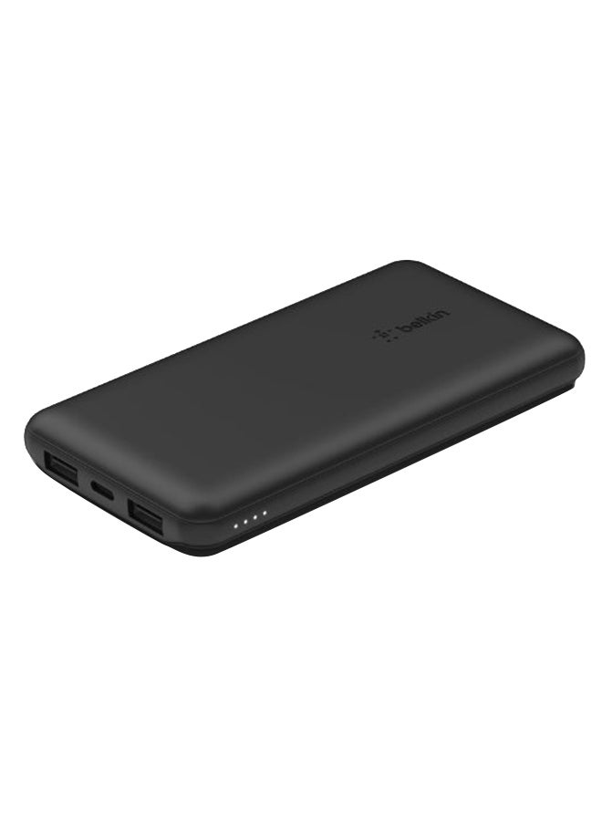 باور بنك بمنفذي USB Type-C 10000 mAh لون أسود.
