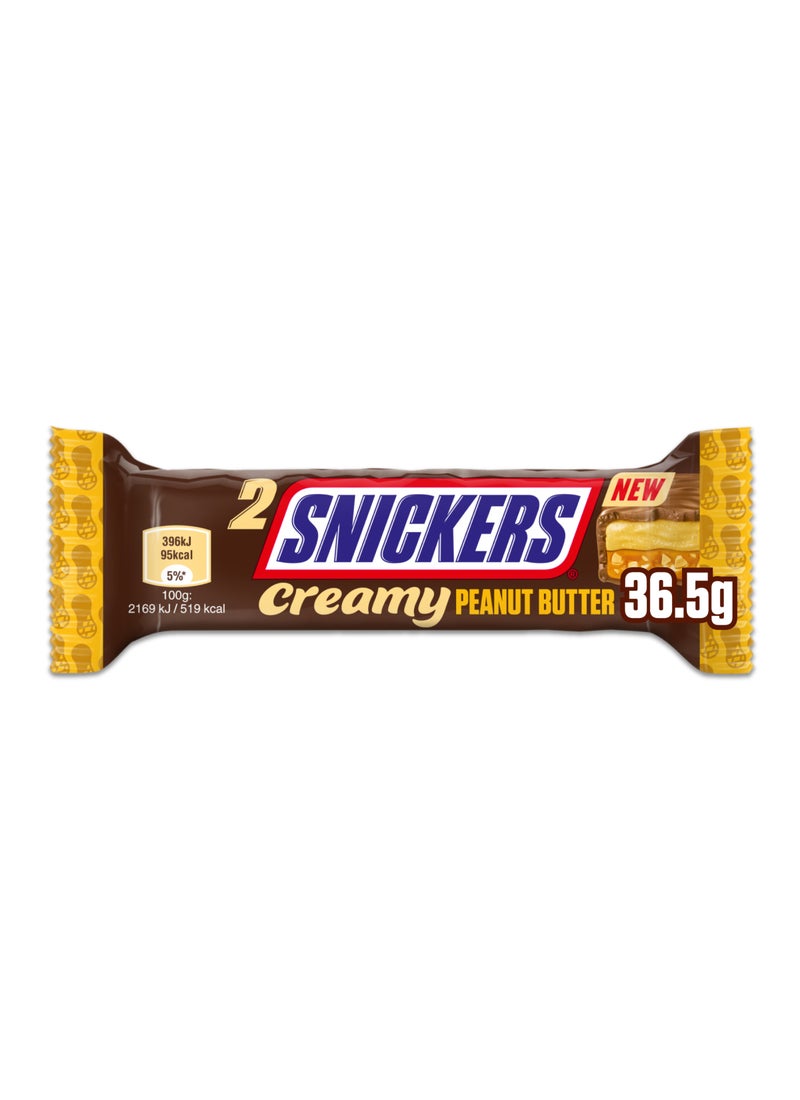 Snickers Creamy Peanut Butter Chocolate Bar 36.5grams - Image 1