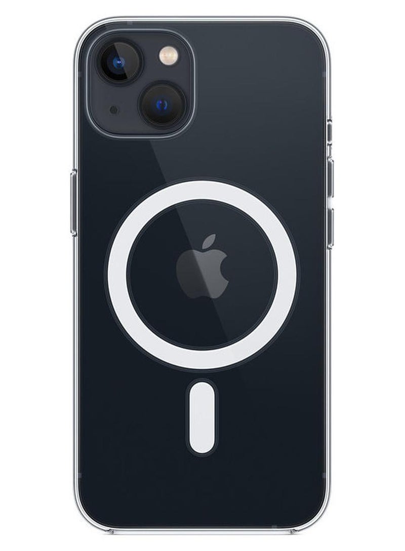 غطاء حماية واق مع شاحن ماج سيف لهاتف أبل آيفون 13 شفاف - Image 1