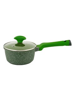 Prestige Granite Non-Stick Aluminium Sauce Pan With Lid Green 16cm  - Image 1