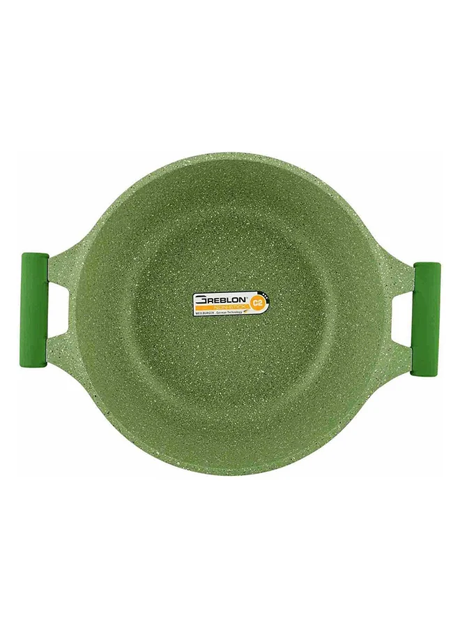 Prestige Granite Non-Stick Aluminium Sauce Pan With Lid Green 24cm