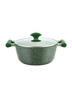 Prestige Granite Non-Stick Aluminium Sauce Pan With Lid Green 24cm  - Image 1