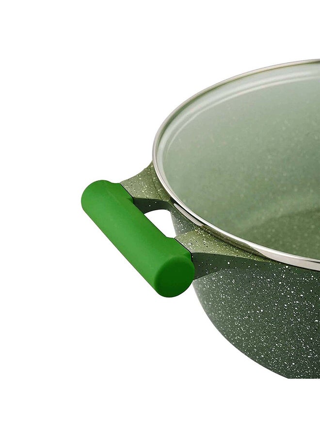 Prestige Granite Non-Stick Aluminium Sauce Pan With Lid Green 24cm - Image 4
