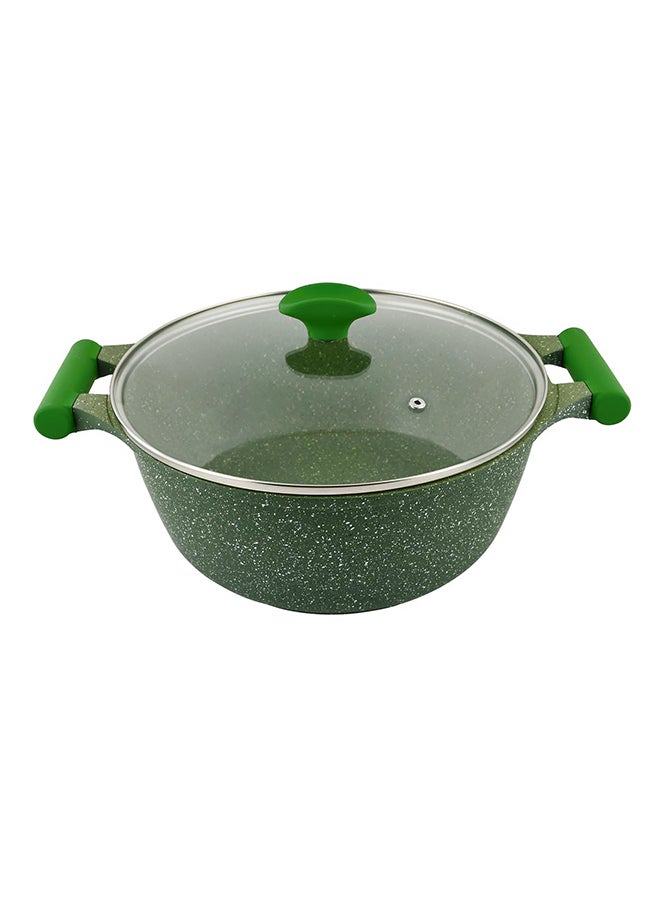 Prestige Granite Non-Stick Aluminium Sauce Pan With Lid Green 28cm  - Image 1