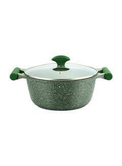 Prestige Granite Non-Stick Aluminium Sauce Pan With Lid Green  - Image 1