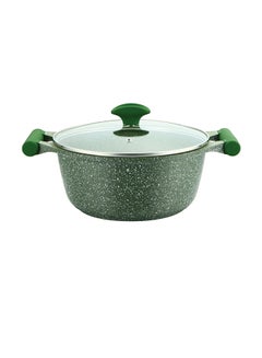 Prestige Granite Non-Stick Aluminium Sauce Pan With Lid Green 34cm 