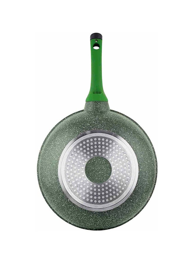Prestige Granite Non-Stick Aluminium Wok Pan With Lid Green 30cm  - Image 3