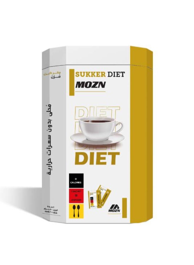 Mozn Sukker Diet 30 Sachets- 2 Spoonful -Diet Sugar Sweetener 30grams  - Image 1