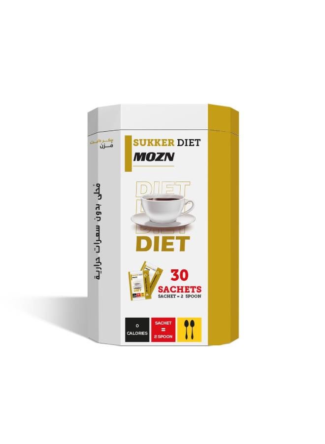 مزن سكر دايت 30 كيس-2معلقة - سكر دايت محلى 30جرام - Image 1
