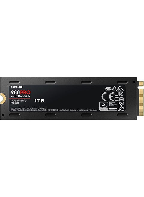 980 PRO SSD with Heatsink 1TB PCIe Gen 4 NVMe M.2 Internal Solid State Hard Drive, Heat Control, Max Speed, PS5 Compatible, MZ-V8P1T0CW 1 TB