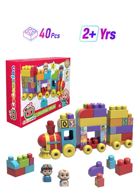 96118 40- Piece Stacking Train Large Building Block Set 40 2+ Years