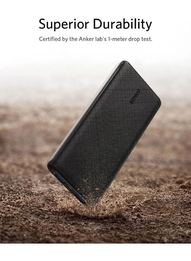 Anker - 10000 mAh Power Core III 10K Slim And Powerful Portable Battery With Two USB-A Port Outputs And One USB-C PD Input 12 watt Black - Image 1